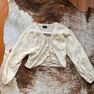 Ivory Bobo Lace Blouse